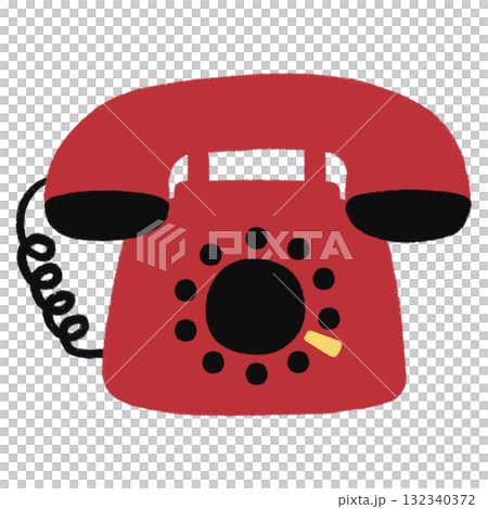 Vintage Red Rotary Home Phone Vintage Red Rotary Home Phone 132340372
