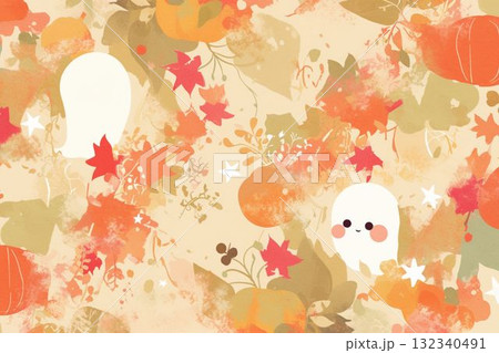 落ち葉の森にまぎれたおばけたち 落ち葉の森にまぎれたおばけたち 132340491