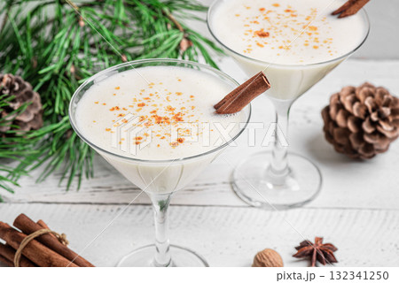 Eggnog Martini or Brandy Alexander cocktail for Christmas Eggnog Martini or Brandy Alexander cocktail for Christmas 132341250