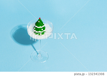 Christmas Tree in Cocktail Glass 132341308
