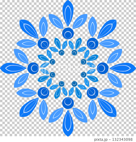 Winter christmas holiday decor blue snowflake 132343098