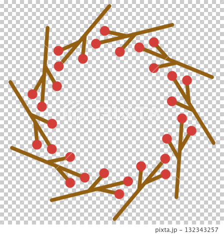 Branches and red berries frame Branches and red berries frame 132343257