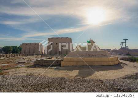 The Karnak Temple Complex and Chapel of Kamutef in Luxor Egypt on a sunny day. 132343357