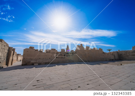 Stunning Sunrise over Temple of Karnak in Luxor Egypt. 132343385