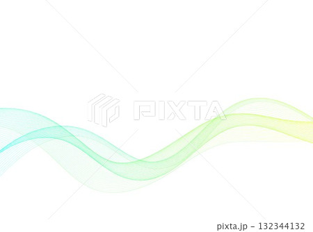 Bright green-blue wave pattern on a white background for modern technology design. Eps 10 Bright green-blue wave pattern on a white background for modern technology design. Eps 10 132344132