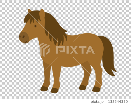 Miniature Horse Illustration 132344350