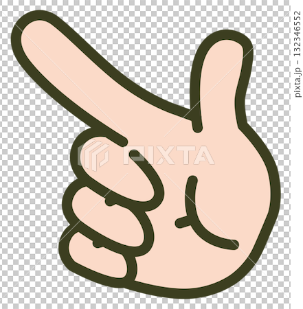 Skin-colored pointing hand sign with palm visible (right-upward diagonal, gesture, hand illustration) Skin-colored pointing hand sign with palm visible (right-upward diagonal, gesture, hand illustration) 132346552