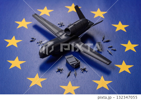 EU drone unmanned autonomous technology of espionage and strikes on the enemy, Europe defense 132347055
