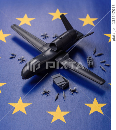 EU drone unmanned autonomous technology of espionage and strikes on the enemy, Europe defense 132347058