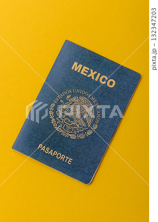 Mexican passport for travelling, flying and doing business. Mexico document, id Mexican passport for travelling, flying and doing business. Mexico document, id 132347203