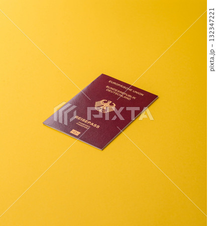 German passport, German document for travelling, border crossing 132347221