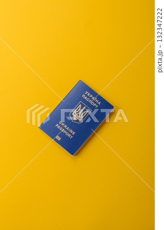 Ukrainian passport for travelling, flying and doing business. Ukraine document, id 132347222