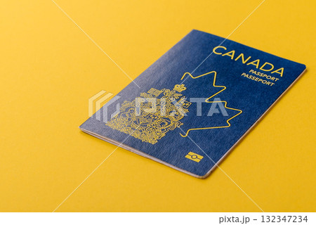 Canadian passport for travelling, flying and doing business. Canada document, id Canadian passport for travelling, flying and doing business. Canada document, id 132347234