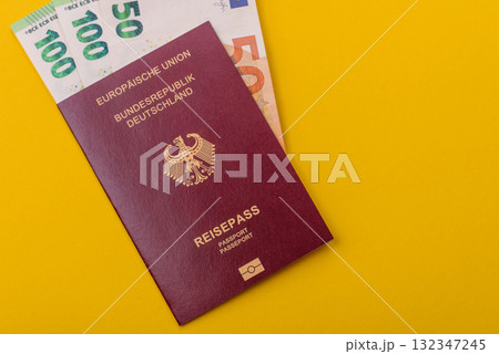 German passport, German document for travelling, border crossing German passport, German document for travelling, border crossing 132347245