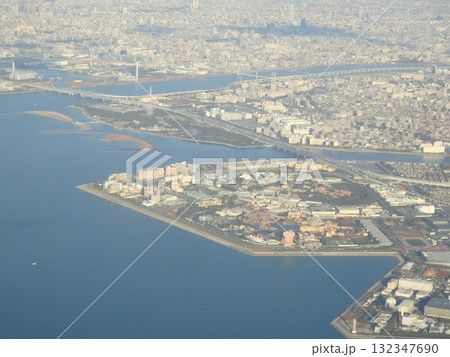 上空から見た湾岸エリア 上空から見た湾岸エリア 132347690