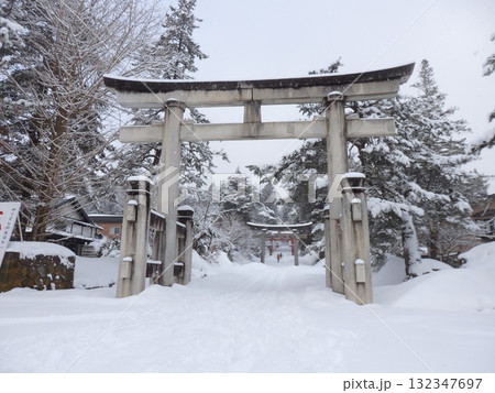冬の岩木山神社 冬の岩木山神社 132347697