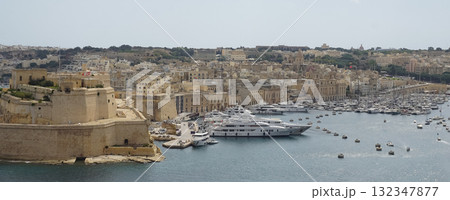 Valetta Malta Waterfront on the Grand Harbour 132347877