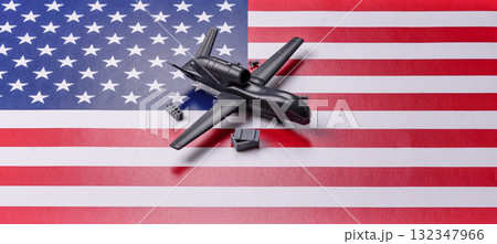 USA drone unmanned autonomous technology of strikes on the enemy, USA defense 132347966