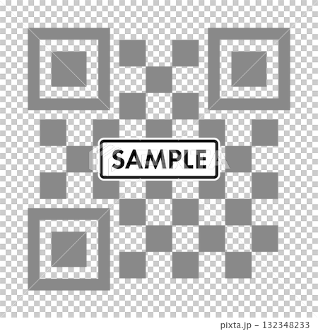 「SAMPLE」字樣與簡單變形的二維碼-虛擬二維碼的插畫素材 「SAMPLE」字樣與簡單變形的二維碼-虛擬二維碼的插畫素材 132348233