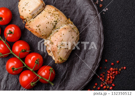 Chicken shish pieces fried on a skewer with salt and spices. Chicken shashlik Chicken shish pieces fried on a skewer with salt and spices. Chicken shashlik 132350512