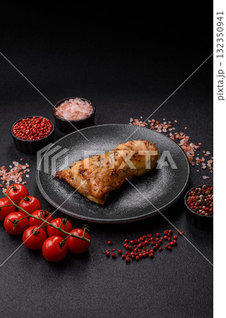 Chicken leg, quarter grilled with spices and rosemary. Chicken leg Chicken leg, quarter grilled with spices and rosemary. Chicken leg 132350941