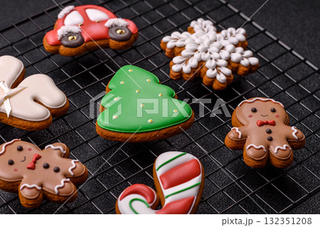 Christmas gingerbread cookies as winter holiday food background . Christmas gingerbread Christmas gingerbread cookies as winter holiday food background . Christmas gingerbread 132351208