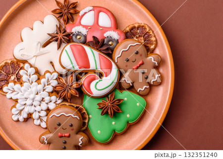 Christmas gingerbread cookies as winter holiday food background . Christmas gingerbread Christmas gingerbread cookies as winter holiday food background . Christmas gingerbread 132351240