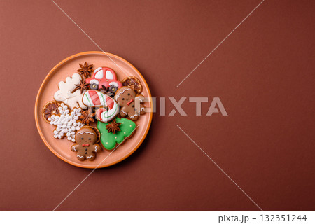 Christmas gingerbread cookies as winter holiday food background . Christmas gingerbread Christmas gingerbread cookies as winter holiday food background . Christmas gingerbread 132351244