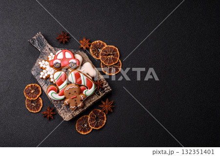 Christmas gingerbread cookies as winter holiday food background . Christmas gingerbread Christmas gingerbread cookies as winter holiday food background . Christmas gingerbread 132351401