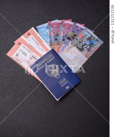 Kuwaiti passport for travelling, flying and doing business. Kuwait document, id Kuwaiti passport for travelling, flying and doing business. Kuwait document, id 132351536
