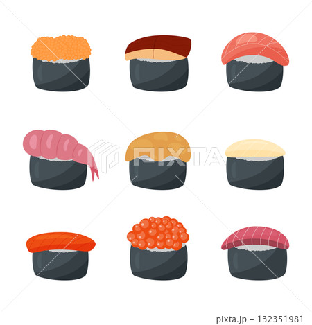 set of sushi set of sushi 132351981