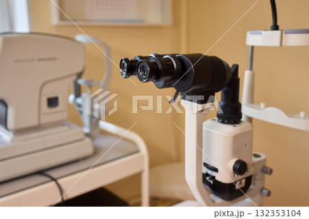 Advanced Optical Microscope Utilized Within a Laboratory Environment for Various Purposes 132353104