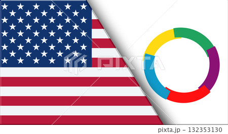 Flags of USA and Francophonie. United States and Francophonie flags 132353130