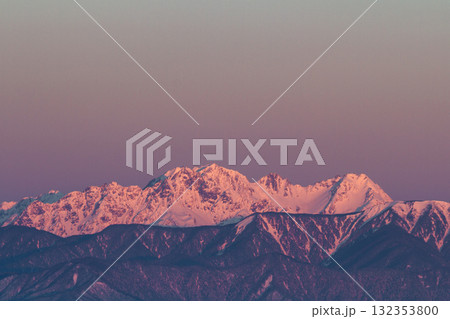 北アルプスのモルゲンロート 北アルプスのモルゲンロート 132353800