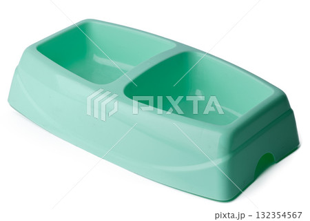 New plastic pet bowl isolated on white New plastic pet bowl isolated on white 132354567