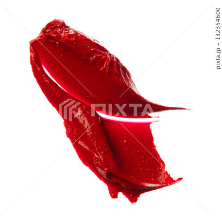 Lipstick smudge swatch isolated on white background Lipstick smudge swatch isolated on white background 132354600
