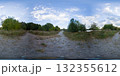 360 degree panorama of a river along a forested area and a country path. HDRI seamless spherical 360-degree panorama of river along a forested area 132355612