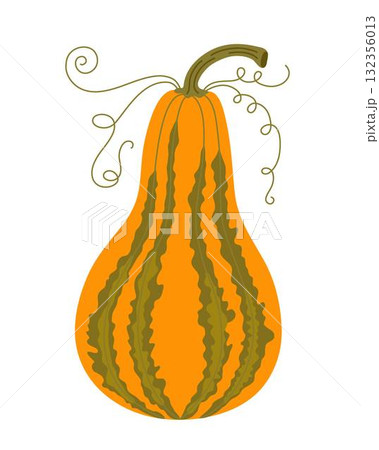 Pumpkin hand drawn vector illustration in warm orange colors, vegetable for seasonal autumn, fall holidays celebration design, healthy vegetarian diet ingredient, Thanksgiving, Halloween clipart Pumpkin hand drawn vector illustration in warm orange colors, vegetable for seasonal autumn, fall holidays celebration design, healthy vegetarian diet ingredient, Thanksgiving, Halloween clipart 132356013