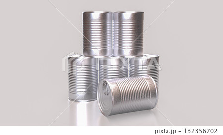 The Food can on white Background for Business concept 3d Rendering. The Food can on white Background for Business concept 3d Rendering. 132356702