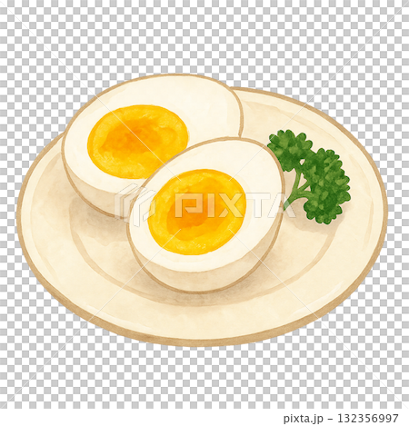 煮雞蛋的插圖。 132356997