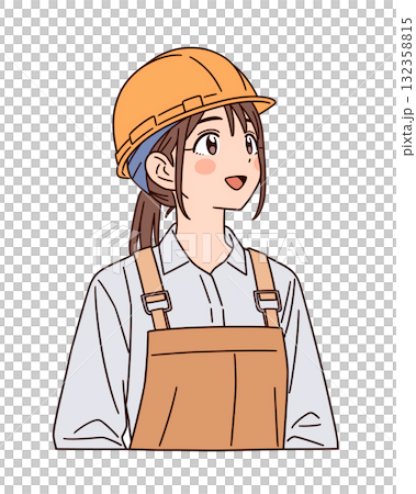 Girl at the manufacturing site Girl at the manufacturing site 132358815