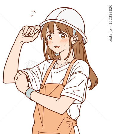 製造現場の女の子 132358820