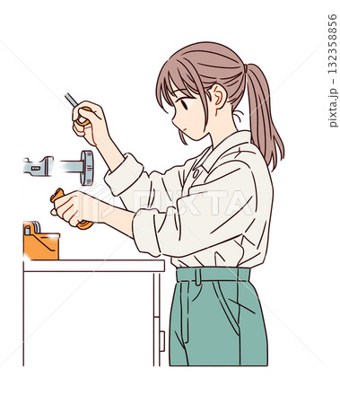 製造現場の女の子 製造現場の女の子 132358856