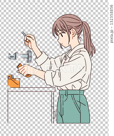 製造現場の女の子 製造現場の女の子 132358856