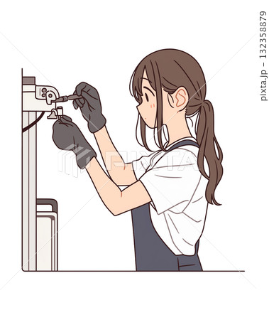 製造現場の女の子 製造現場の女の子 132358879