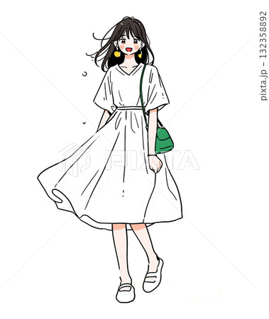 ドレスを着た女の子 132358892