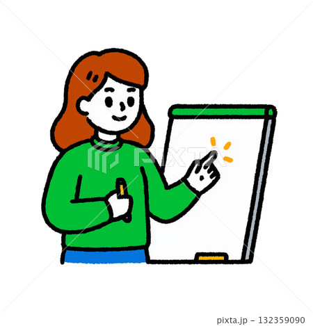 プレゼンする女性 132359090