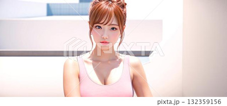 トレーニングする女性 132359156