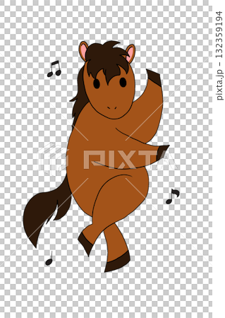 Horse dancing to music 132359194
