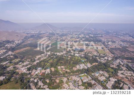 Aerial view of La Molina district in Lima. 132359218